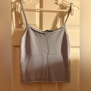 Brandy Melville light Gray/puple Knit Cami Tank Top